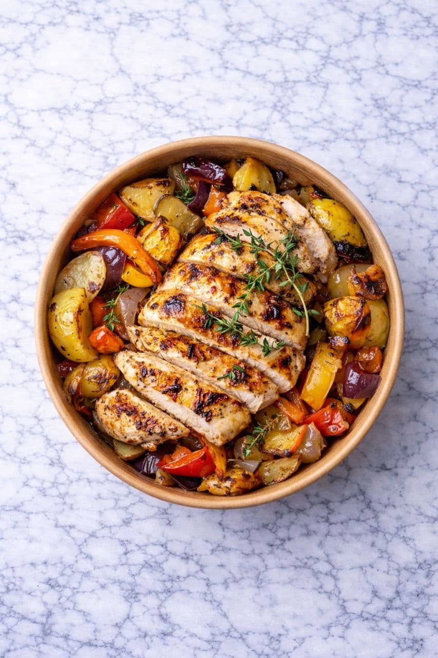 Poulet Grillé & Légumes