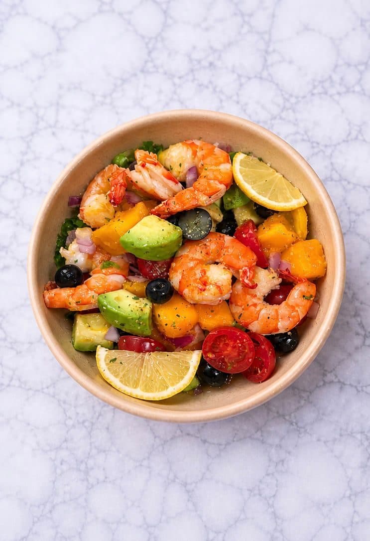 Salade Crevette, Avocat et Mangue